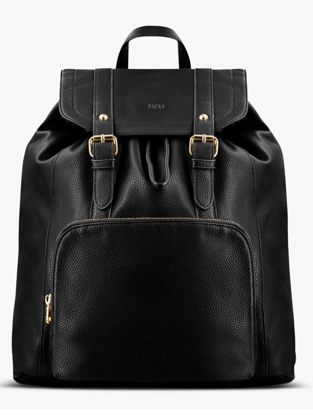 Packs Travel Black and Gold Vegan Leather Camden Backpack (Originally $140)